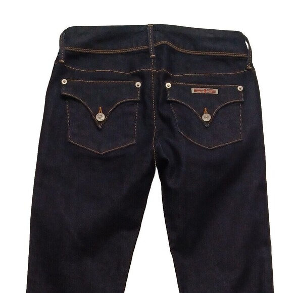 Hudson Collin Mid-Rise Skinny Women's Flap Pocket Dark Blue Jeans Size 26 - Picture 5 of 9